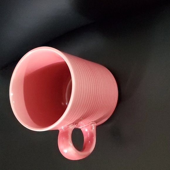 2 JAPANESE PINK Mauve Ombre horizontal lined mug cup mugs cups - Picture 2 of 8